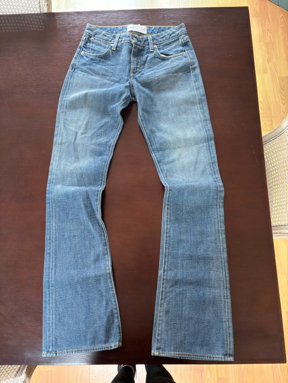 Paper Denim & Cloth Womens Light Blue Flared Jeans
